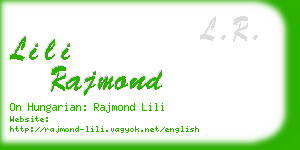 lili rajmond business card